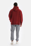Bordeaux POCKET DETAILED HOODED SWEATSHIRT