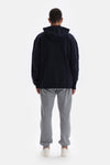 Lacivert Cep Detaylı Kapüşonlu Sweatshirt