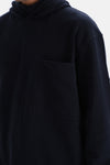 Lacivert Cep Detaylı Kapüşonlu Sweatshirt