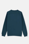 Petrol Blue STITCH DETAILED SWEATSHIRT