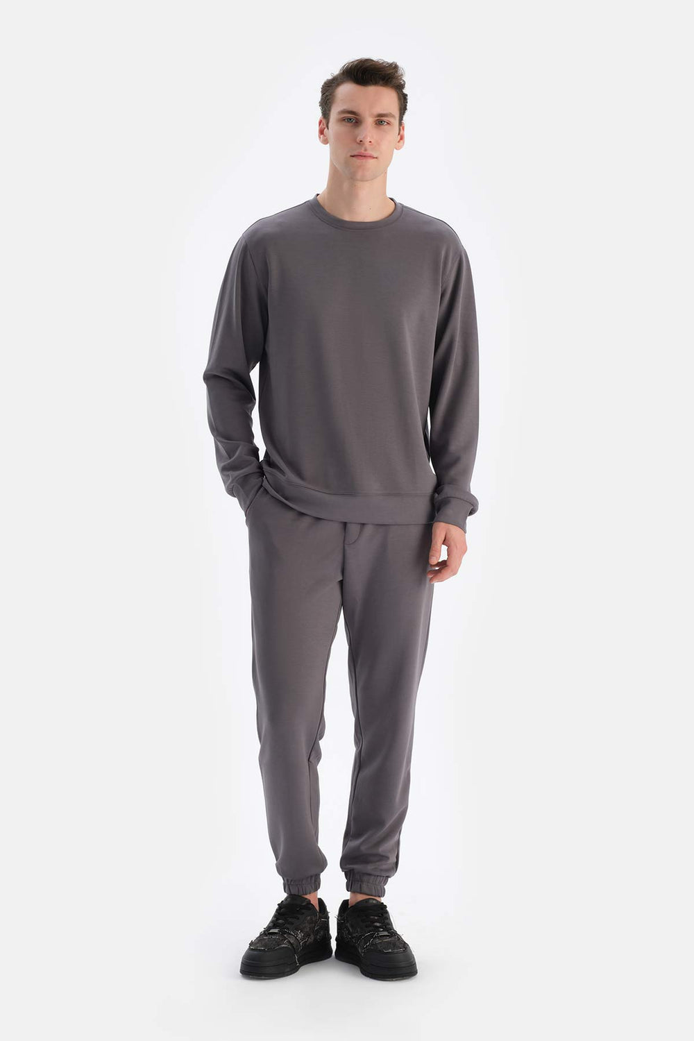 Füme Jogger Paça Eşofman Altı
