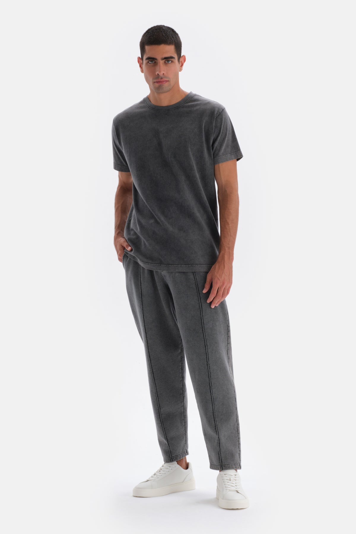 Smoke DOUBLE LEG RIBBED WASHED TRACKSUIT