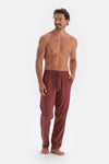 Ecru HALF-PLOT POCKET DETAILED KNITTED PAJAMAS SUIT