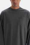 Smoke CREW-NECK LONG SLEEVE PRINT KNITTED PAJAMAS SUIT