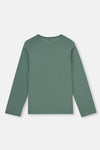 Green V-NECK LONG SLEEVE COTTON MODAL PAJAMAS SUIT