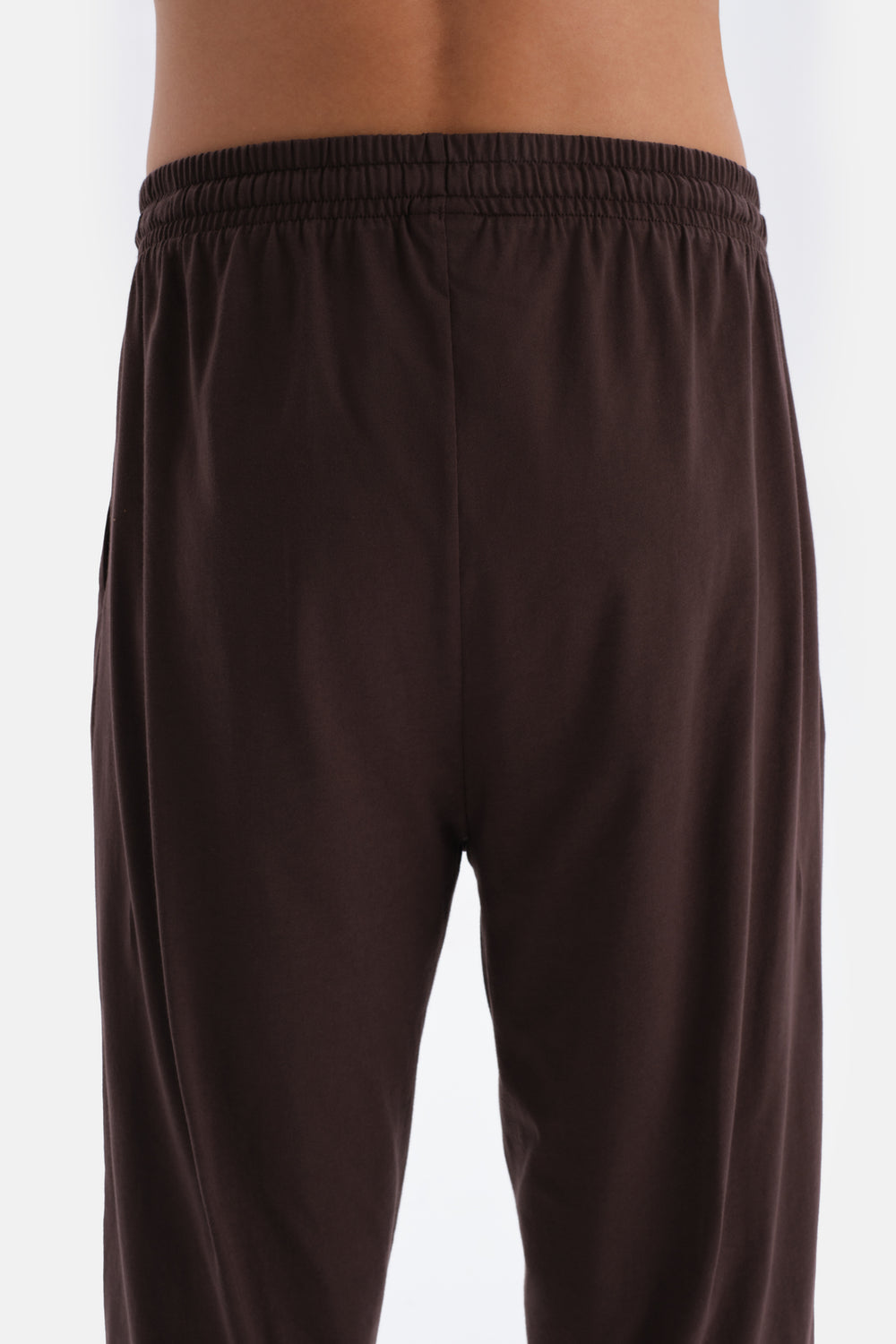 Brown LONG SLEEVE KNITTED PAJAMAS WITH HALF POT
