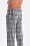 Grey Melange CREW-NECK JACQUARD BOTTOM PAJAMAS SUIT