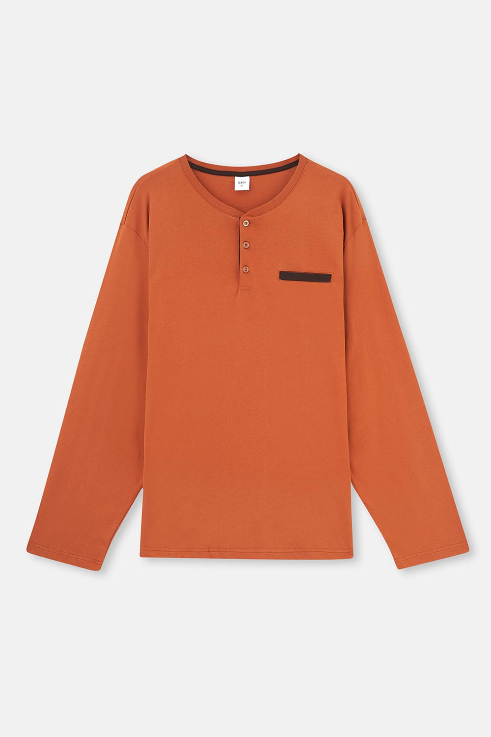 Kahverengi Yarım Patlı Uzun Kollu Örme Pijama Takımı