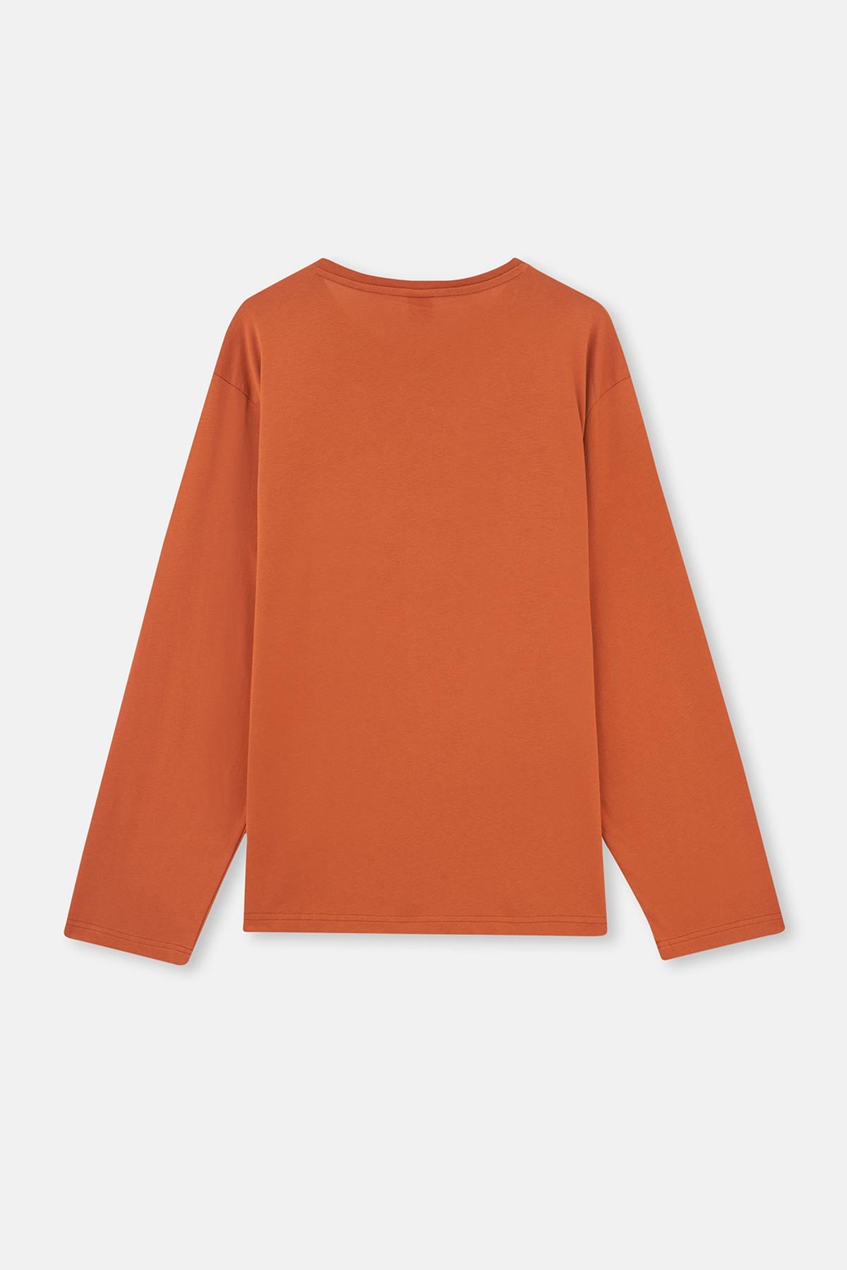 Kahverengi Yarım Patlı Uzun Kollu Örme Pijama Takımı