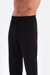 Black CREW-NECK COTTON MODAL PAJAMAS SUIT