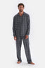 Smoke PLAID WOVEN SINGLE BOTTOM TROUSERS
