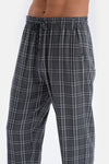 Smoke PLAID WOVEN SINGLE BOTTOM TROUSERS