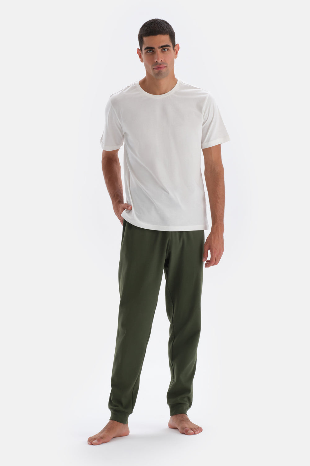 Green JOGGER LEG PAJAMAS BOTTOM