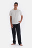 Navy FLAT LEG PAJAMA BOTTOM