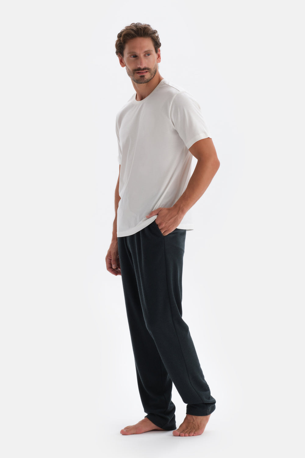 Green LINED JACQUARD KNITTED SINGLE BOTTOM