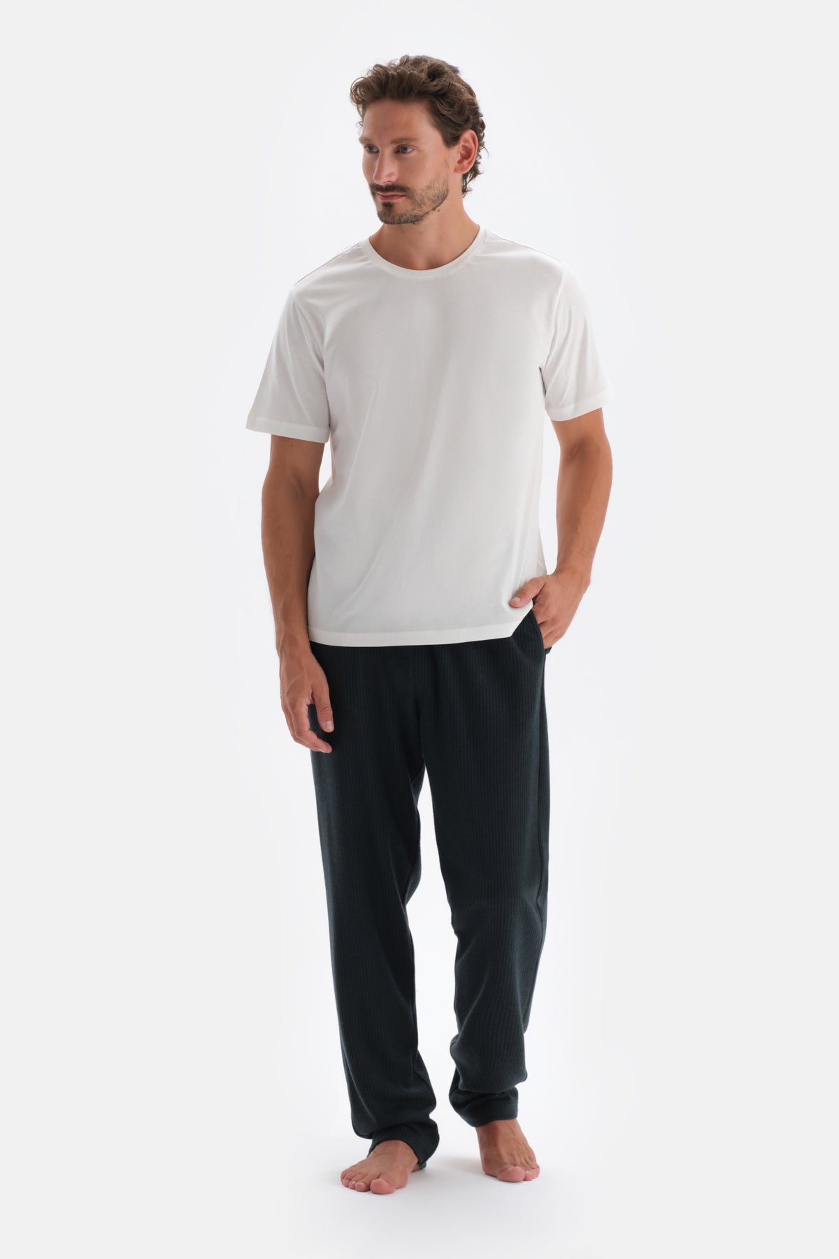 Green LINED JACQUARD KNITTED SINGLE BOTTOM