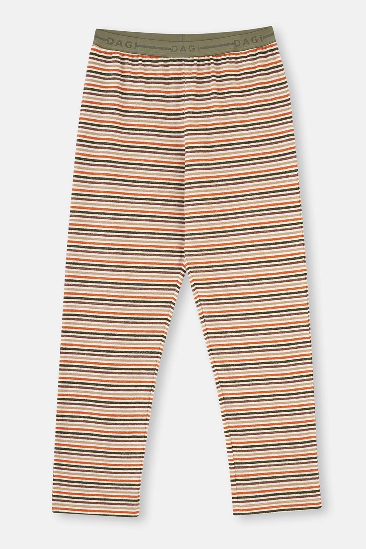MULTICOLOR STRIPED KNITTED SINGLE BOTTOM
