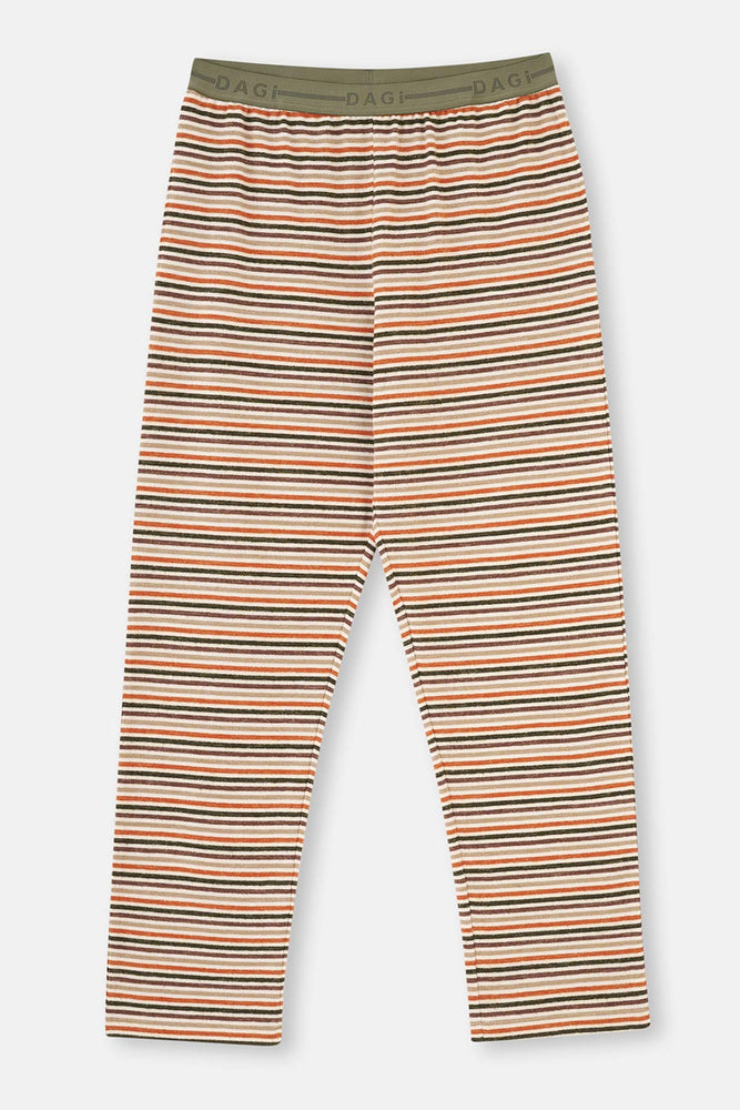 MULTICOLOR STRIPED KNITTED SINGLE BOTTOM