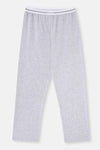 Grey Melange KNITTED SINGLE BOTTOM WITH ELASTIC WAIST