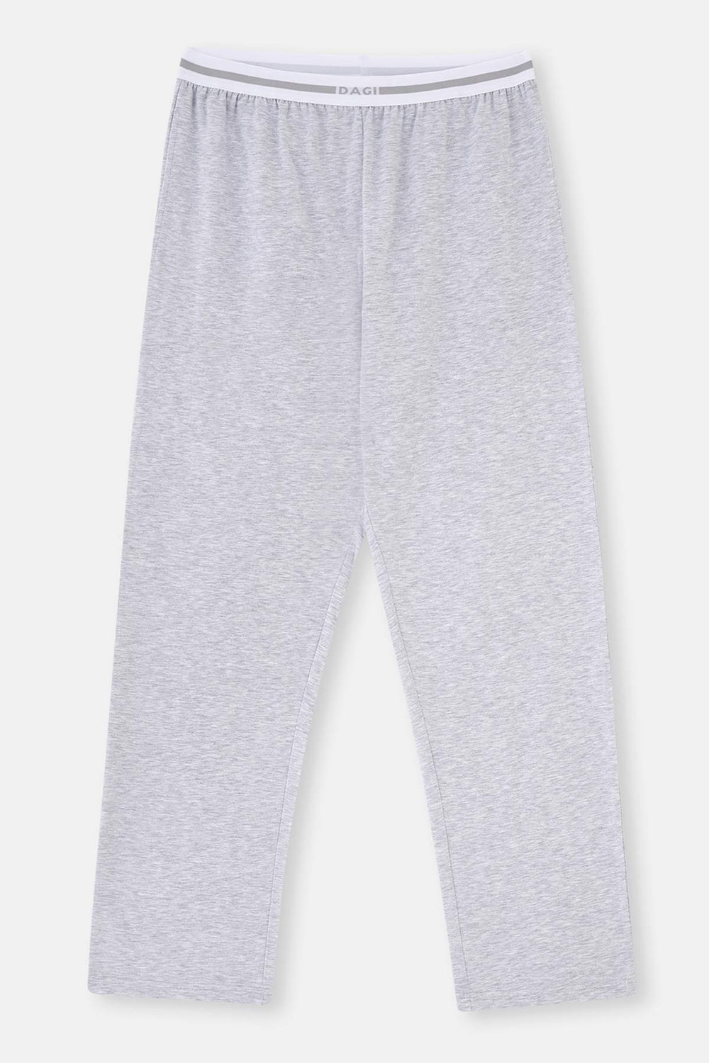 Grey Melange KNITTED SINGLE BOTTOM WITH ELASTIC WAIST