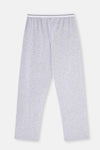 Grey Melange KNITTED SINGLE BOTTOM WITH ELASTIC WAIST