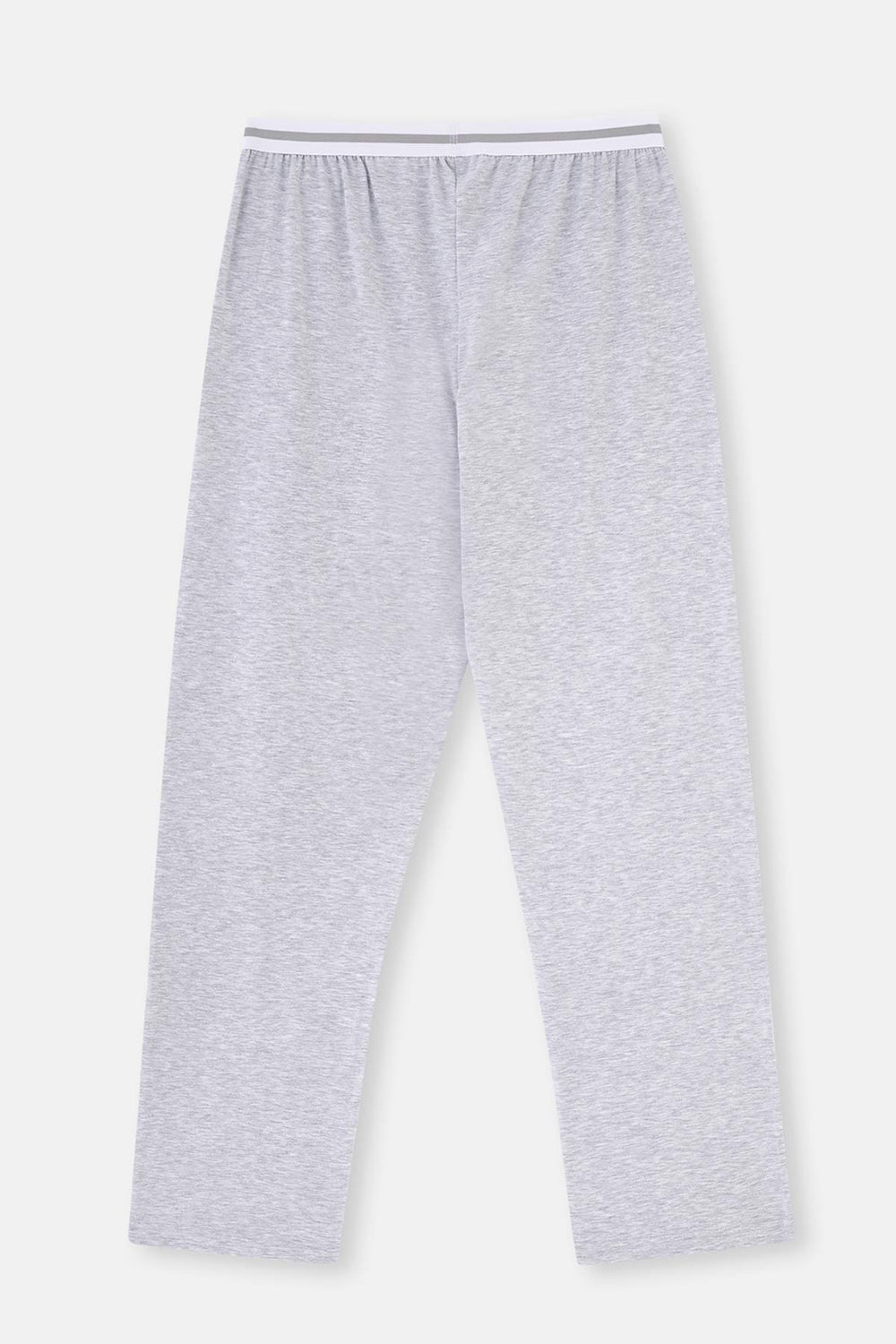 Grey Melange KNITTED SINGLE BOTTOM WITH ELASTIC WAIST