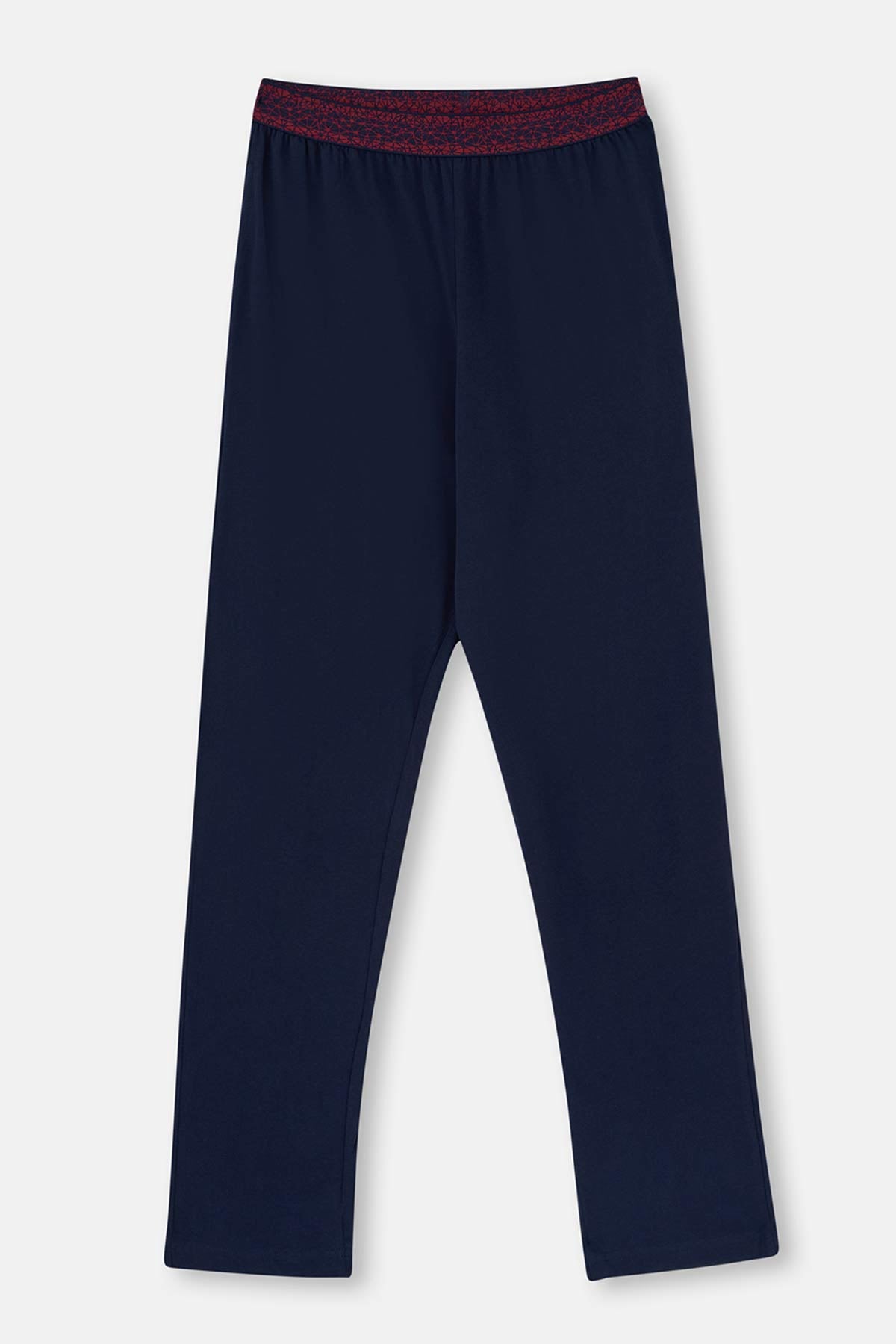 Navy KNITTED SINGLE BOTTOM WITH ELASTIC WAIST