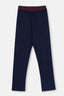Navy KNITTED SINGLE BOTTOM WITH ELASTIC WAIST