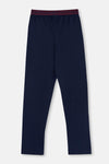Navy KNITTED SINGLE BOTTOM WITH ELASTIC WAIST