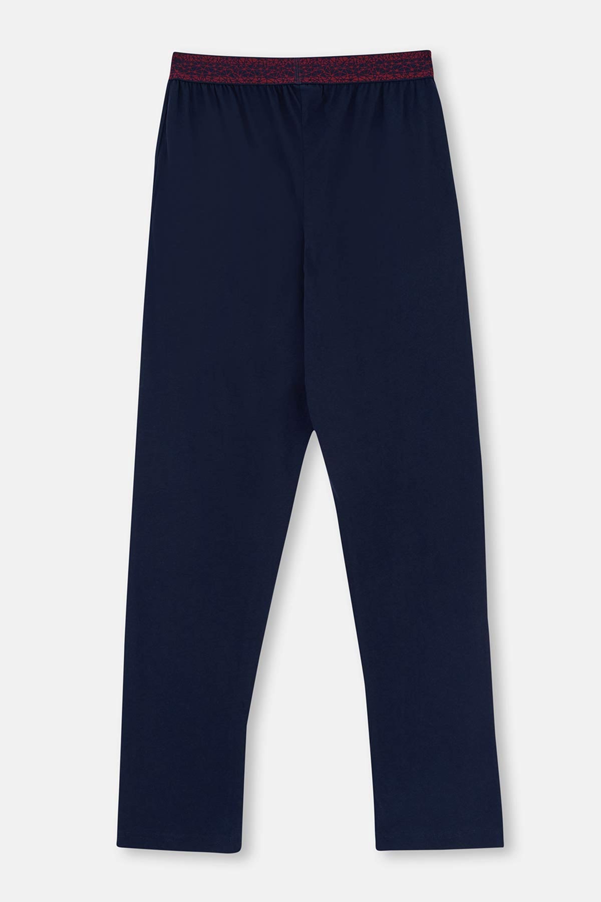 Navy KNITTED SINGLE BOTTOM WITH ELASTIC WAIST