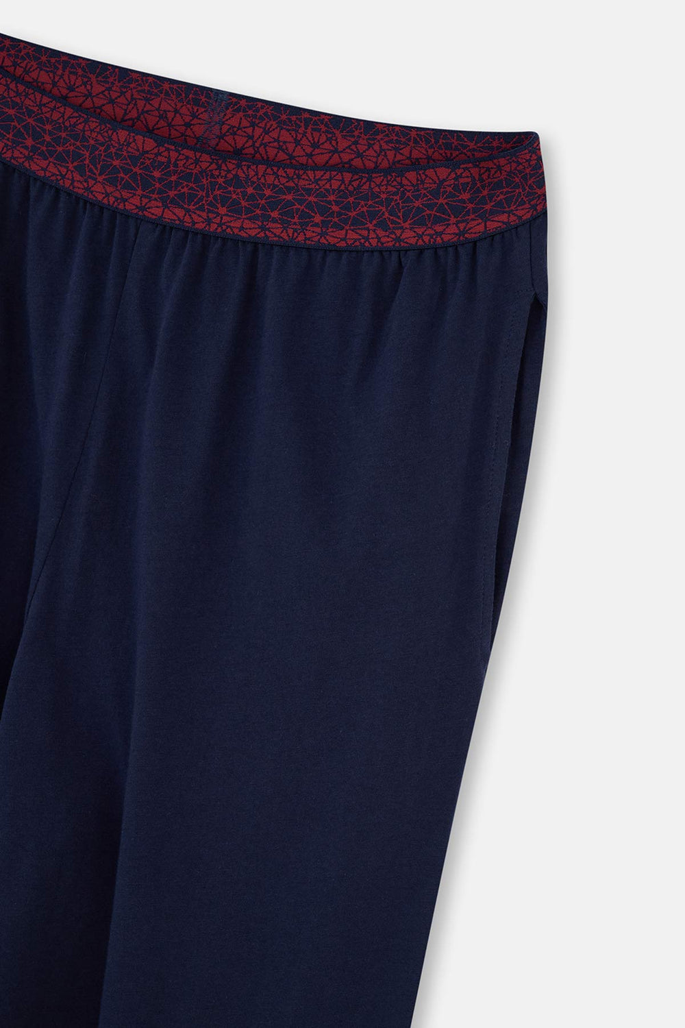 Navy KNITTED SINGLE BOTTOM WITH ELASTIC WAIST