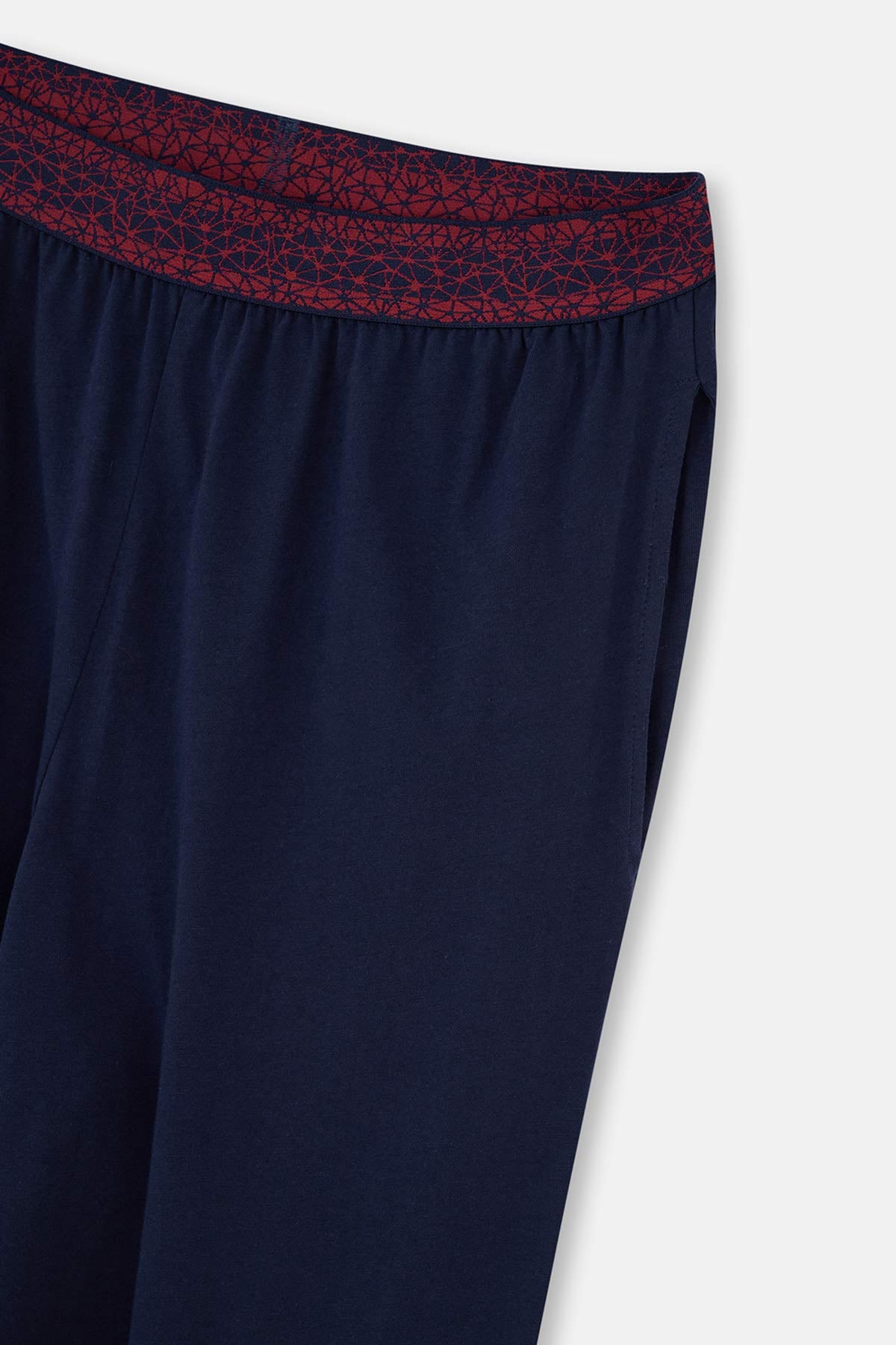 Navy KNITTED SINGLE BOTTOM WITH ELASTIC WAIST