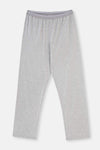 Grey Melange KNITTED SINGLE BOTTOM WITH ELASTIC WAIST