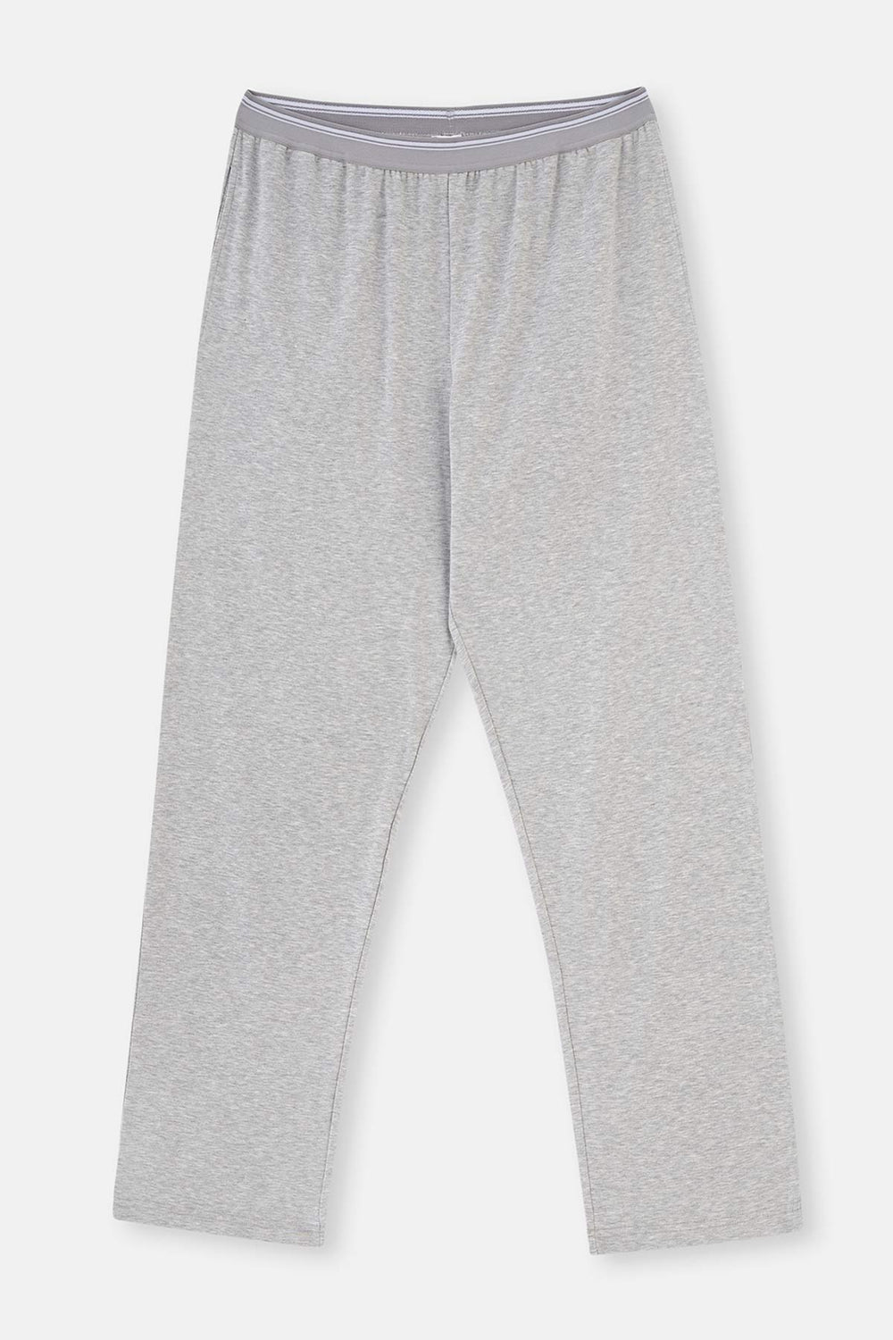 Grey Melange KNITTED SINGLE BOTTOM WITH ELASTIC WAIST
