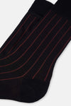Bordo Erkek 2'Li Bambu Çorap Şerit Desen
