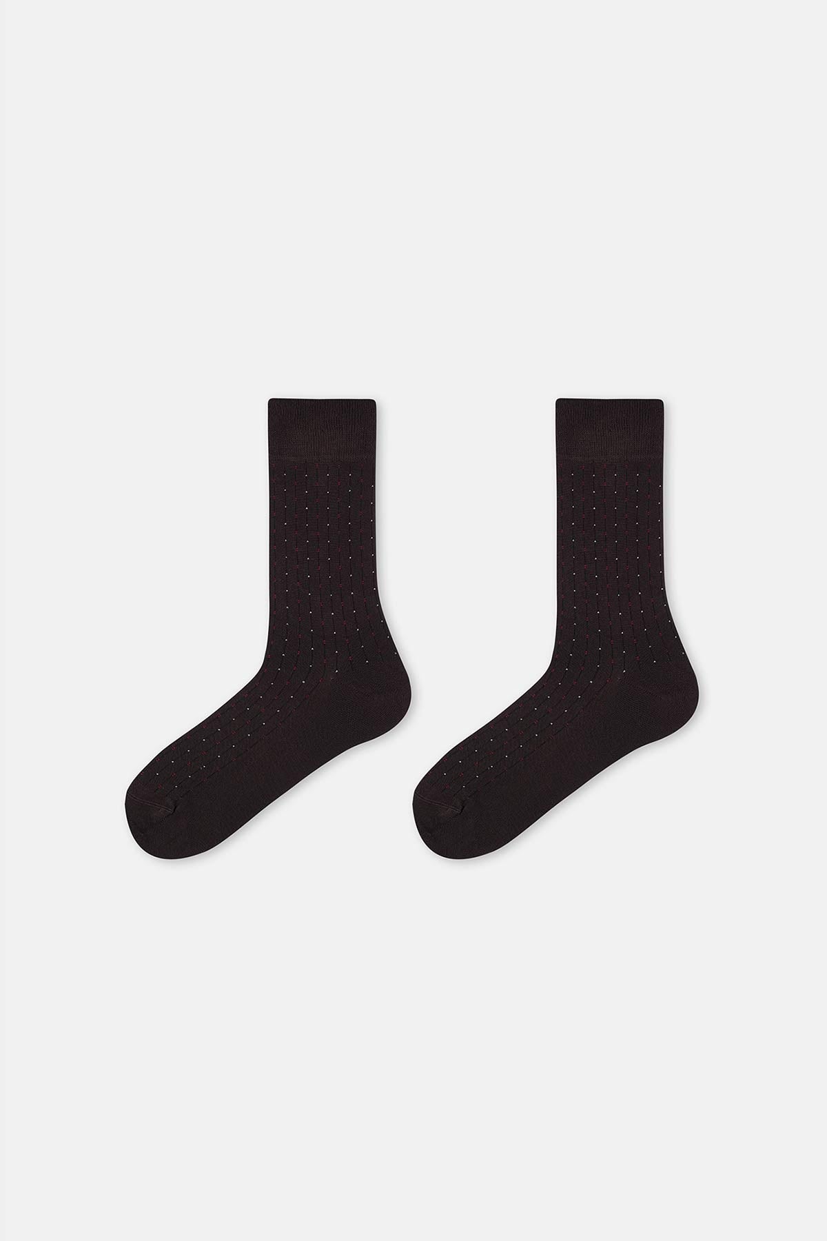 Kahverengi Erkek Desenli Bambu Çorap