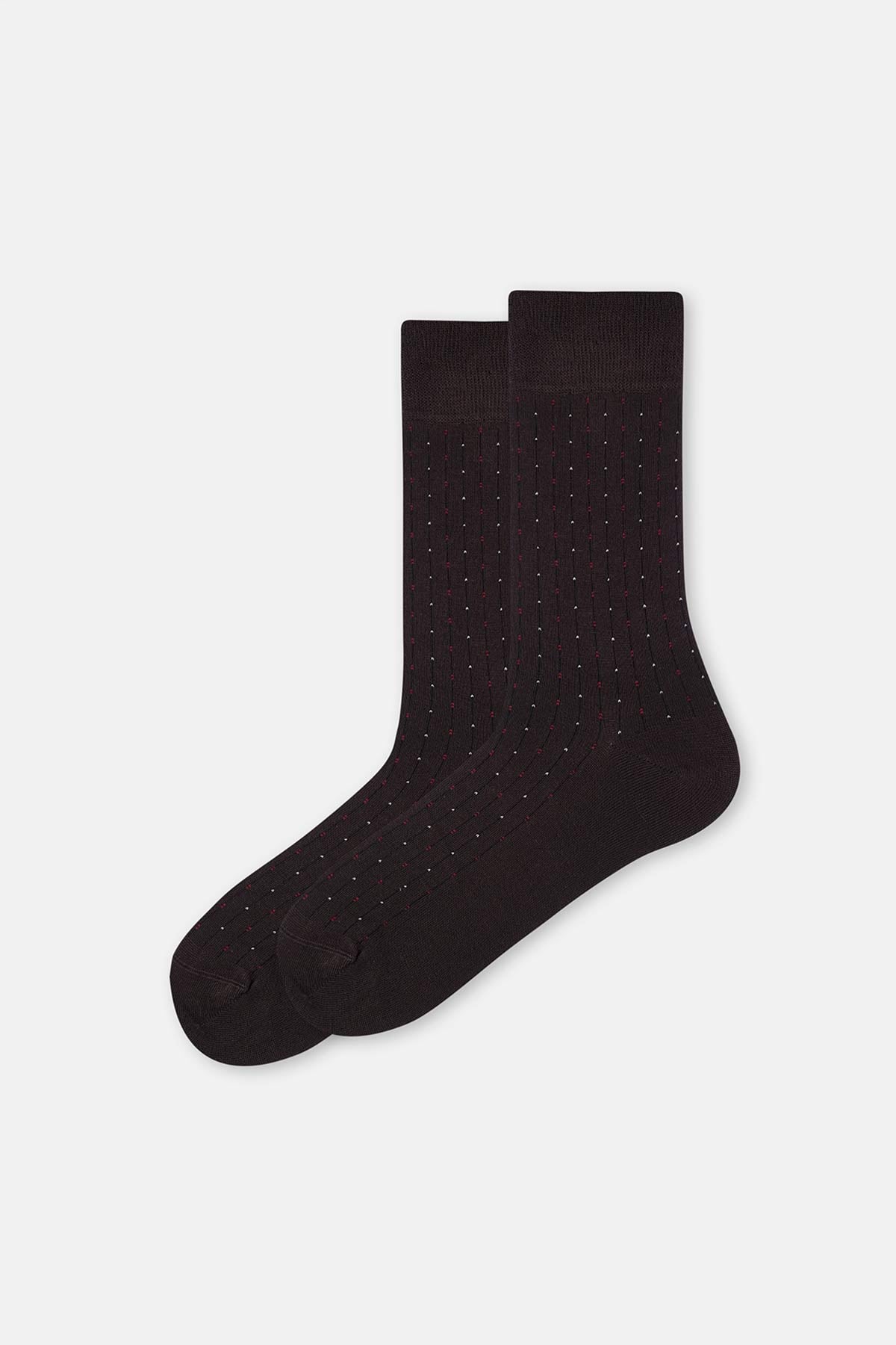 Kahverengi Erkek Desenli Bambu Çorap