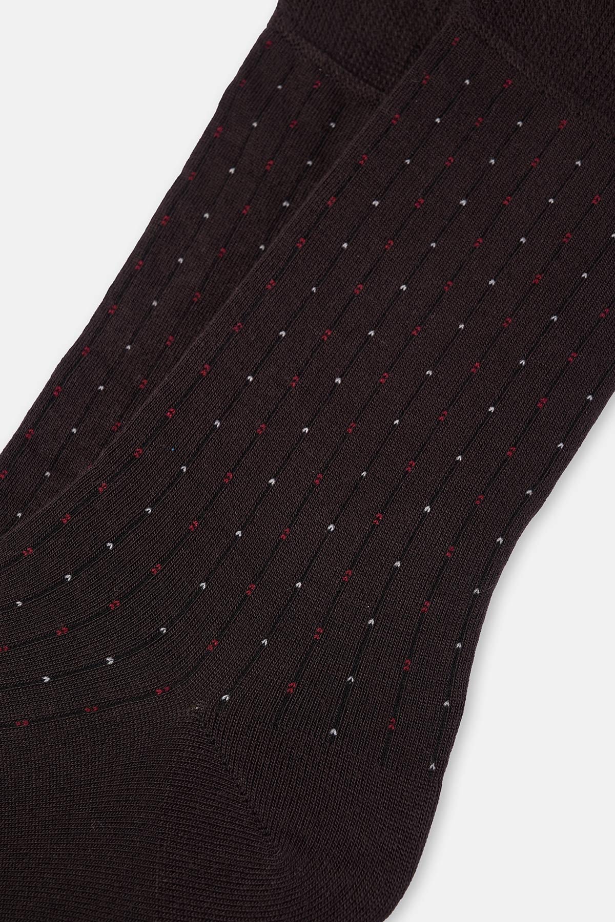 Kahverengi Erkek Desenli Bambu Çorap