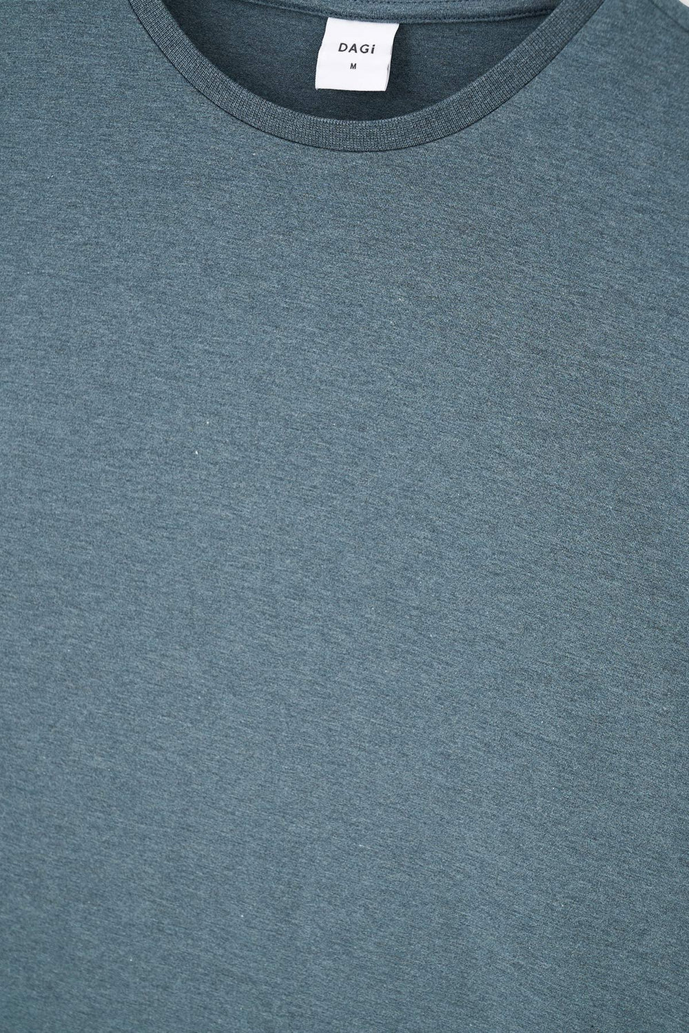 Indigo CREW-NECK SHORT SLEEVE OVERSIZE EVERFRESH T-SHIRT
