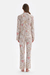 Ecru SIZE PRINTED SHIRT PANTS PAJAMAS SUIT
