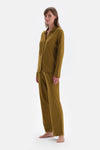 Yeşil Basıc Gömlek Pantolon Pijama Takımı