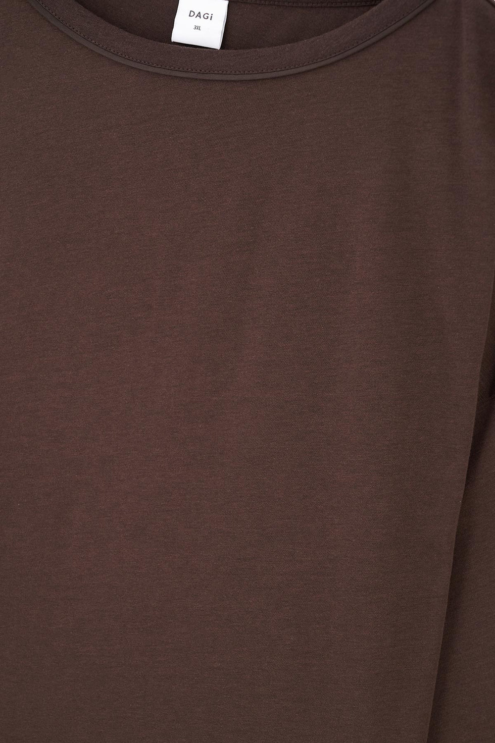 Koyu Kahve Kayık Yaka Basıc Tişört Pantolon Pijama Takımı