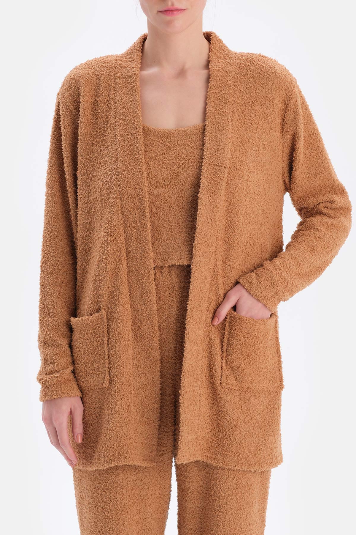Camel CHENIL CARDIGAN
