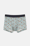 Gray Blue 5210 PATTERNED COTTON BOXER