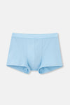 Açık Mavi Düz Pamuk Boxer