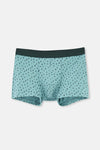 Light Blue-Dark Green 5210 2-PACK PATTERNED COTTON BOXERS