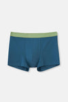 Mavi-Yeşil 2'li Desenli Pamuk Boxer