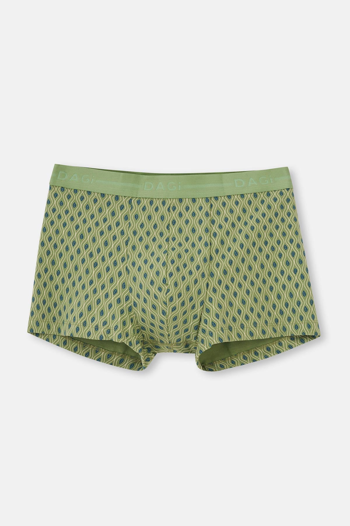 Mavi-Yeşil 2'li Desenli Pamuk Boxer