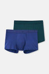 Terracotta-Navy 4210 2-PACK PATTERNED MICRO MODAL BOXER