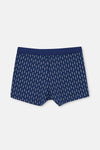Navy-Blue 5210 3-PACK PATTERNED COTTON BOXER